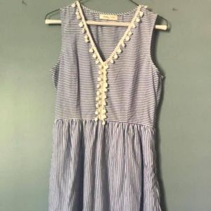 Blue Seersucker Dress